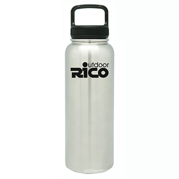 Durable Stainless Steel Vacuum Sports Bottle Silver 40oz